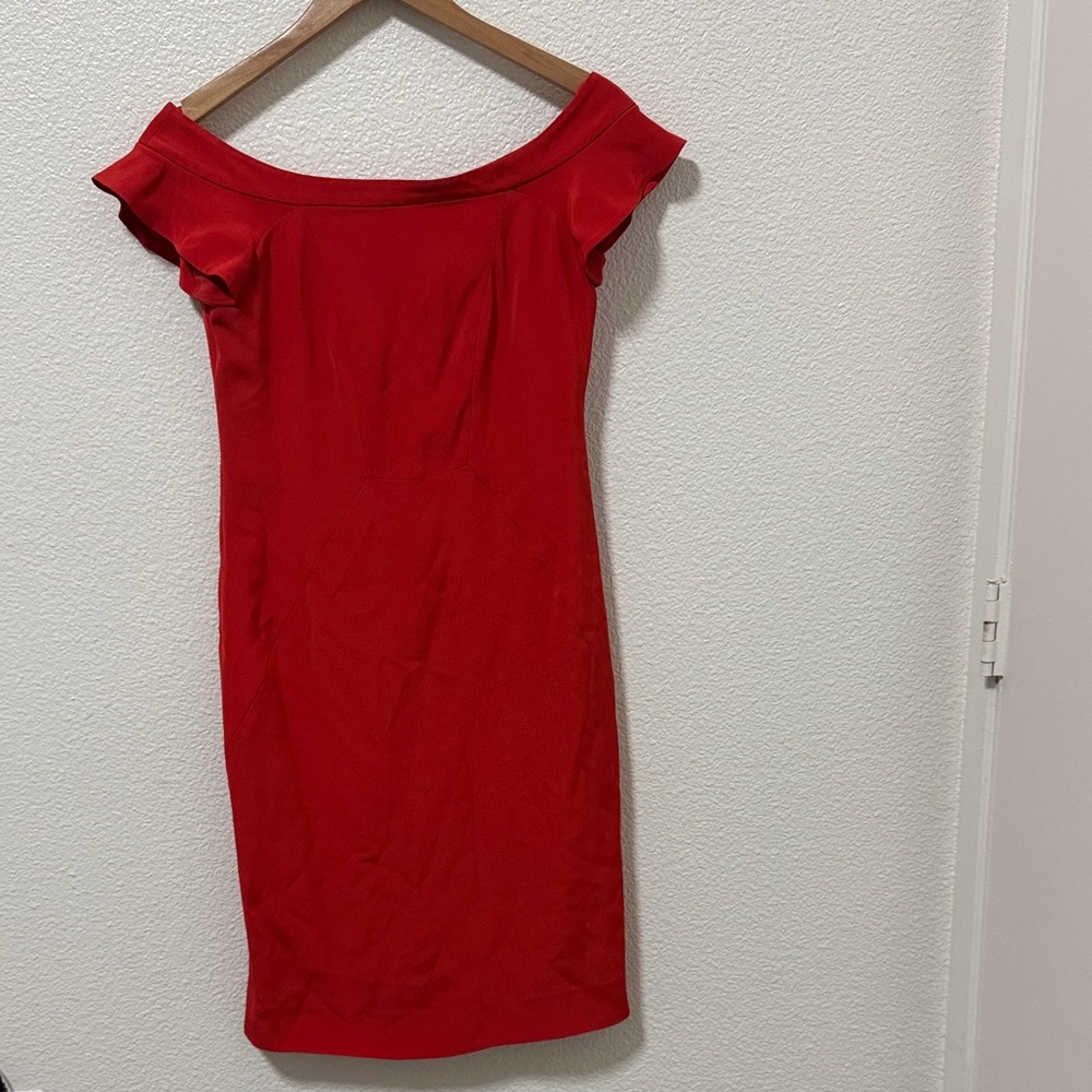 Vibrant Red Off-Shoulder Mini Dress